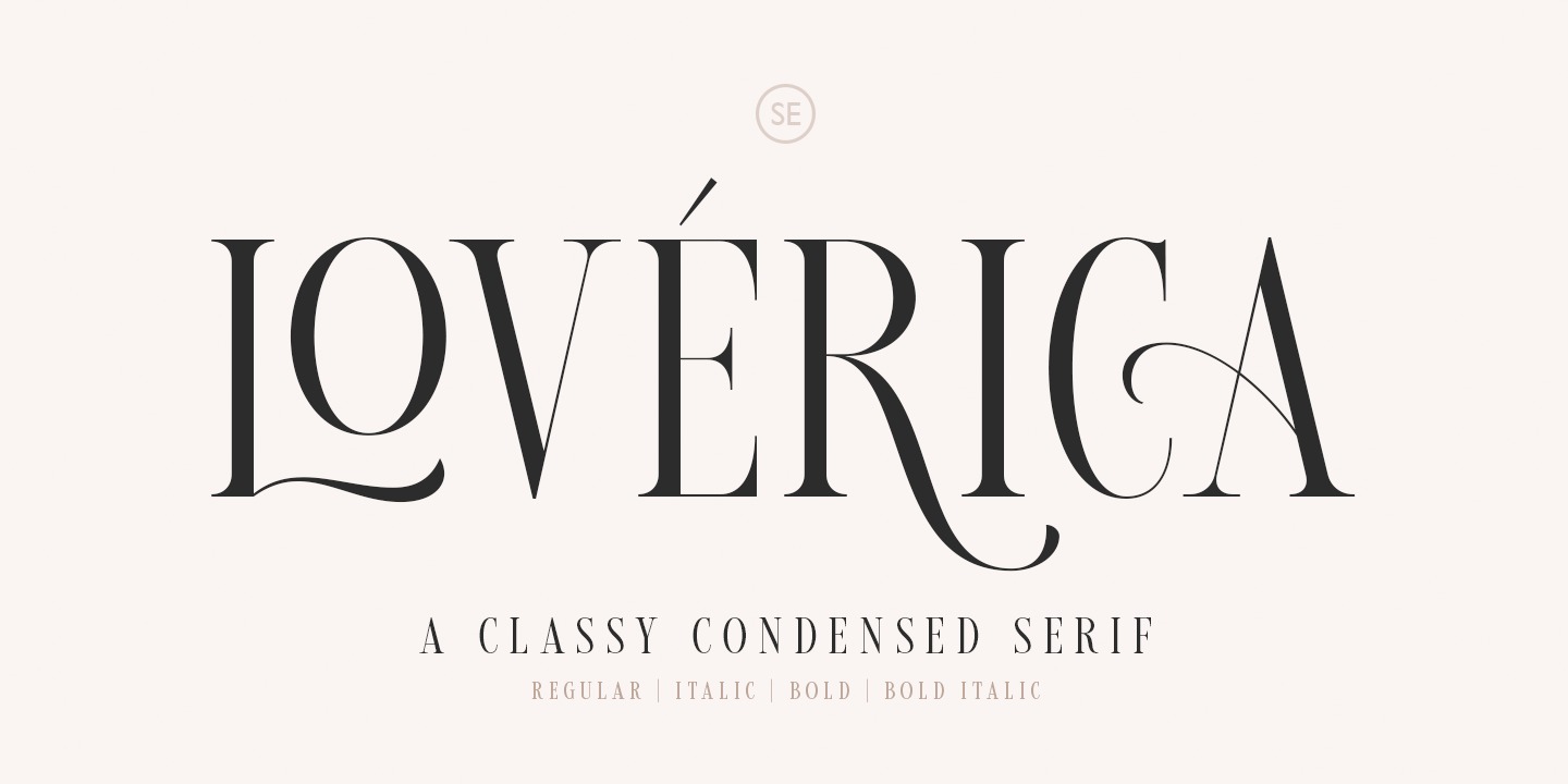Ejemplo de fuente Loverica Bold Italic
